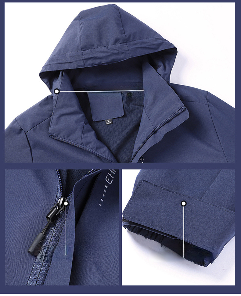 Waterproof Hooded Hiking Jacket For Men And Women, Windproof_voghion.com