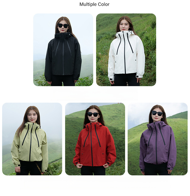 Soft Shell Hiking Jacket Windproof Waterproof Three-in-one_voghion.com