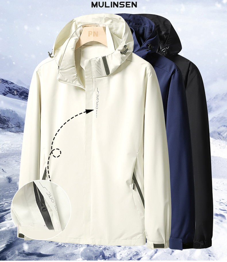 Waterproof Hooded Hiking Jacket For Men And Women, Windproof_voghion.com