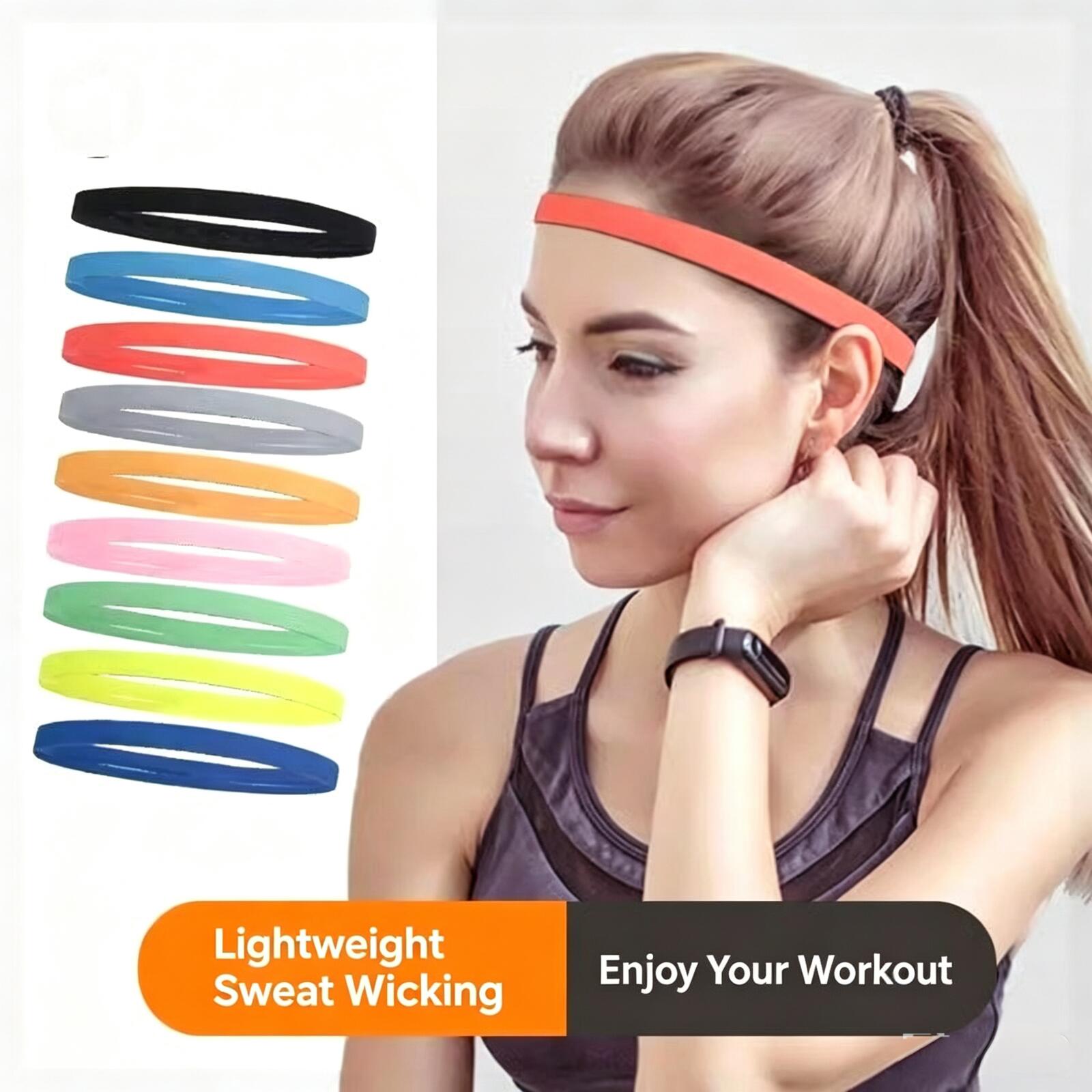 Sportieve hoofdband voor mannen en vrouwen, zweetabsorberend en -afvoerend, ideaal voor hardlopen, basketbal en yoga._voghion.com