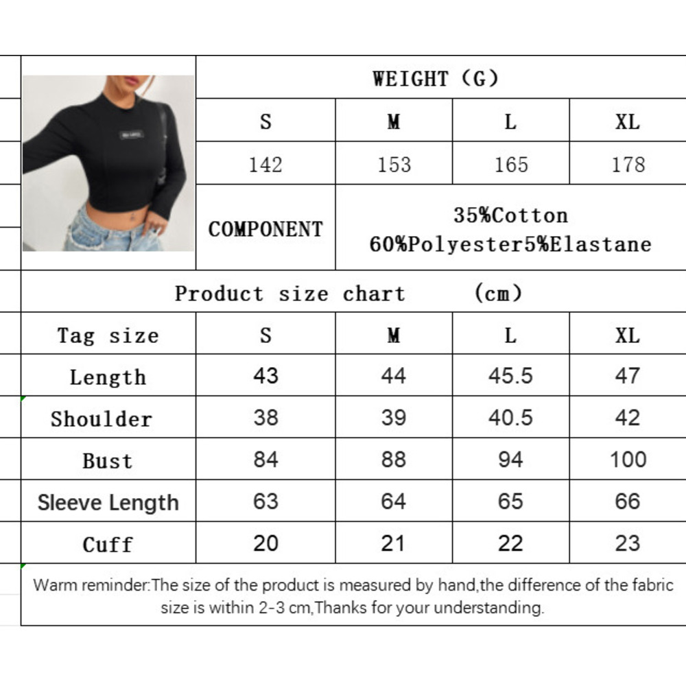 Voya Women's 2026 Autumn And Winter Solid Color Slim Fit Ultra Short Half High Neck Long Sleeved T-shirt American Street Top_ecoleips.com