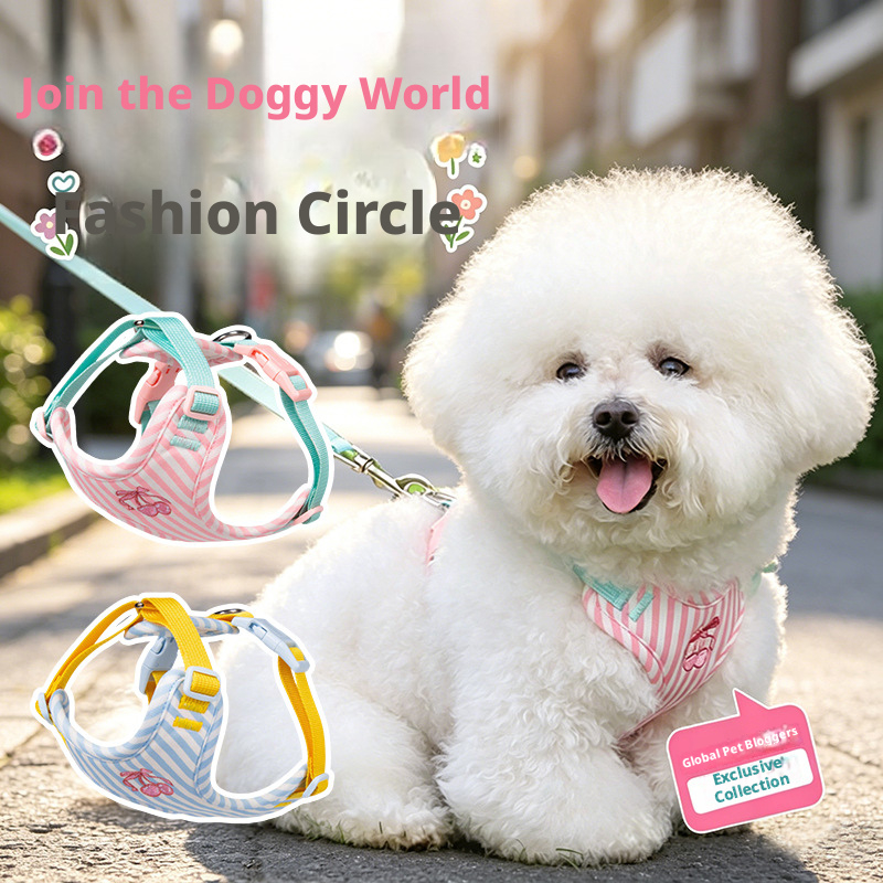 Pet Vest-Style Harness Leash Anti-Escape Cute Dog Rope Medium And Small Dogs Walking Chain_voghion.com