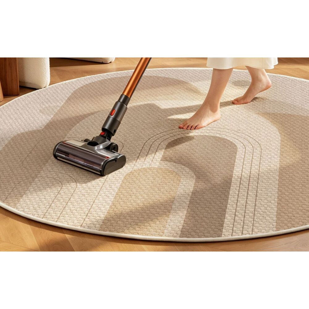 Round Rug, Simple, Water-absorbent, Non-slip Floor Mat, Solid Color, Stain-resistant, Wear-resistant Mat For Bedroom,_voghion.com