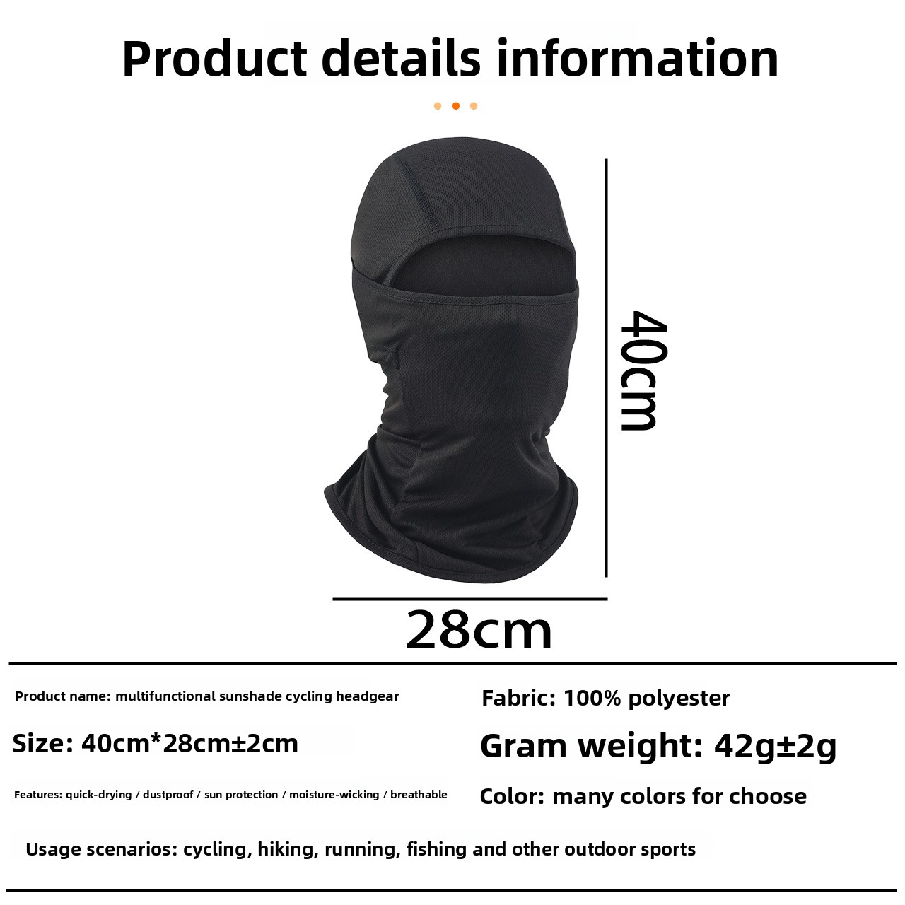 Cycling Balaclava, Breathable Sun Protective Mask For Cyclists_voghion.com
