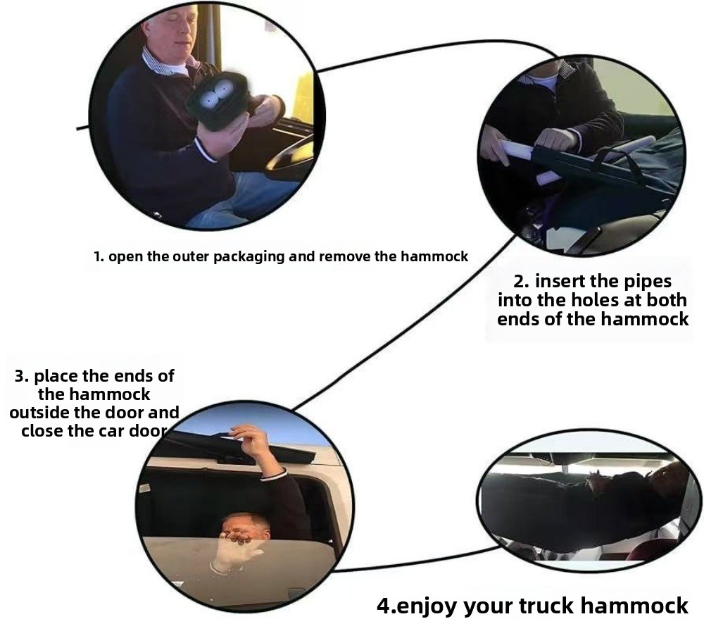 Truck Cab Hammock - No Installation Required, Easy To Carry, Breathable Mesh Fabric, Universal For Large Vehicles And_desvips.com