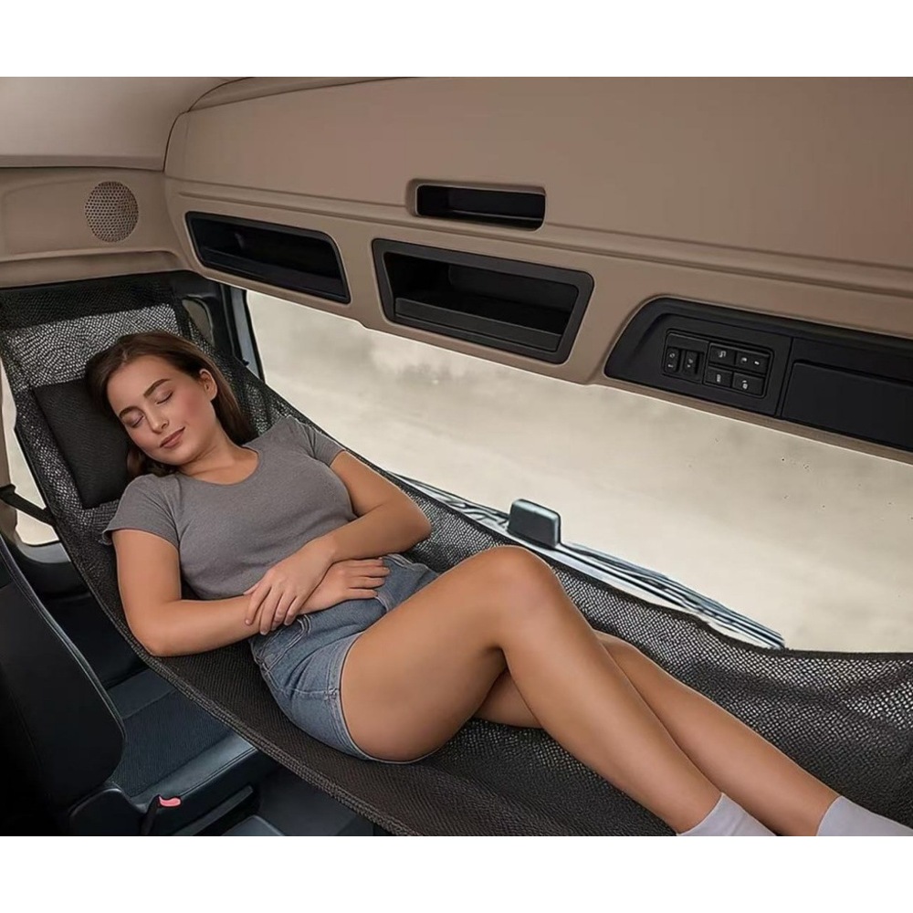 Truck Cab Hammock - No Installation Required, Easy To Carry, Breathable Mesh Fabric, Universal For Large Vehicles And_voghion.com