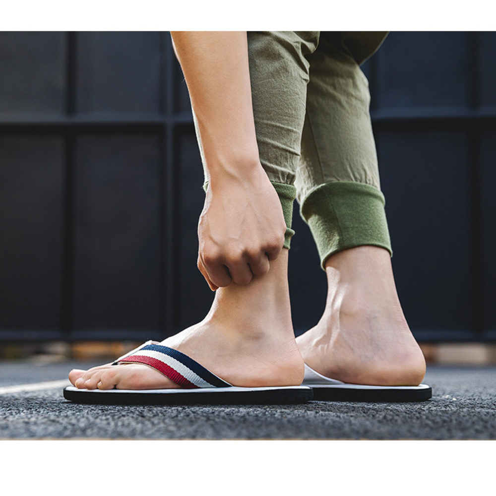 Herren Leder Flip-flops Mit Rutschfester Sohle Für Den Sommer_voghion.com