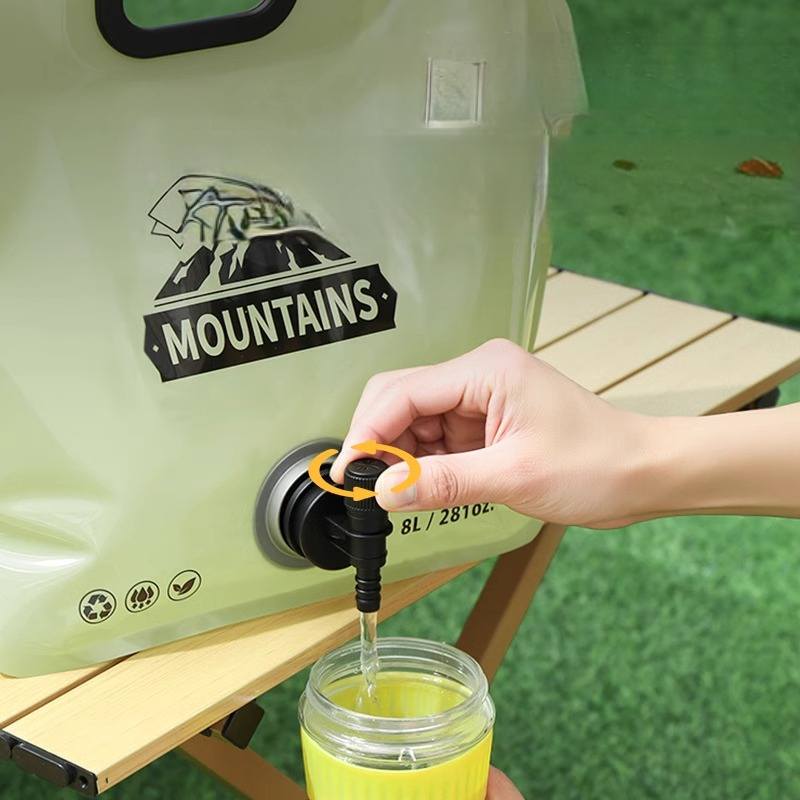 Outdoor Portable Foldable Large Capacity Thickened Soft Storage Music Festival Water Plastic Bag Camping 8L_desvips.com
