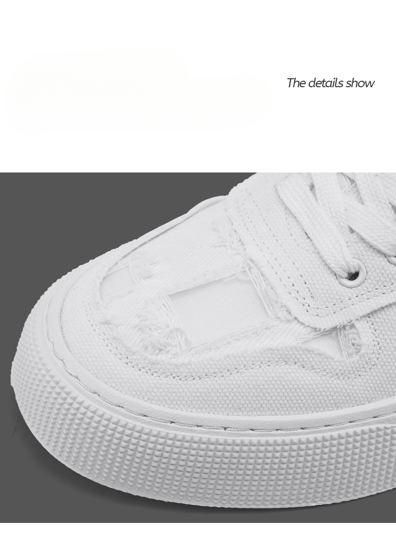 2026 New Summer Breathable Trendy Lace-up Cloth Men's Sports Casual Shoes, White Sneakers, Versatile Board Shoes_vogvips.com