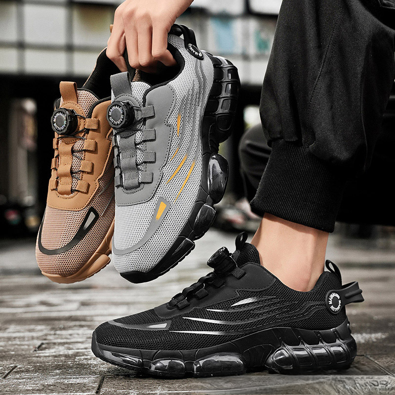 Große Herrenschuhe, neue, dicksohlige, höhenverstärkende Freizeit-Sportschuhe, atmungsaktiv_voghion.com
