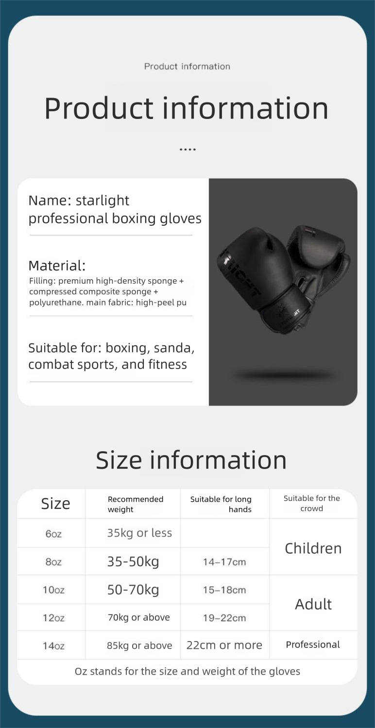 Professionelle Boxhandschuhe Für Damen Herren Und Kinder_voghion.com