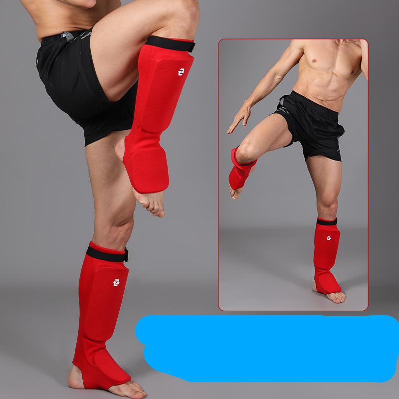 Fighting Shin Muay Thai Leg Calf Foot Guards Sanda Boxing Protective Gear_voghion.com