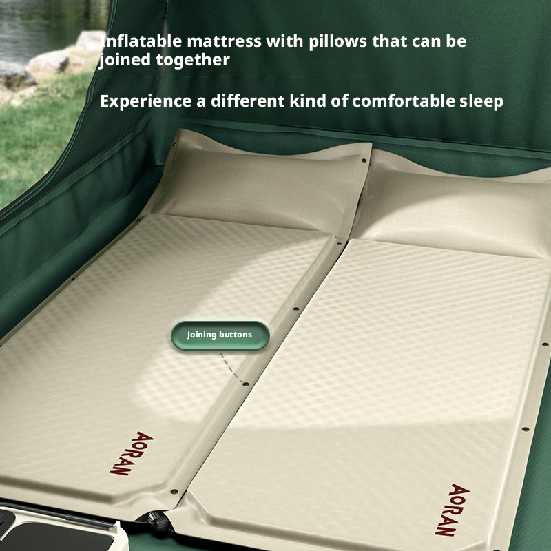 Automatic Inflatable Mattress Sleeping Pad Moisture-Proof Outdoor Camping Air Bed Tent Ground Mat_voghion.com