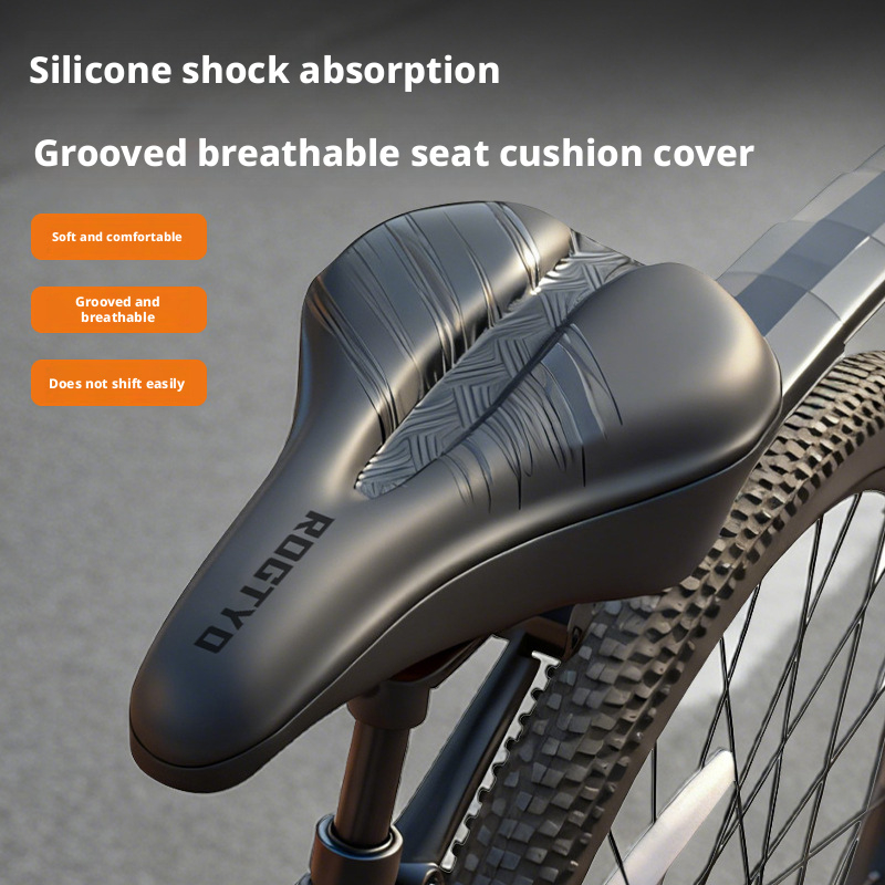Fietszadelkussen van zeer elastisch siliconen, ademend, antislip zadelhoes, voorkomt pijn aan de billen, schokabsorberend._voghion.com