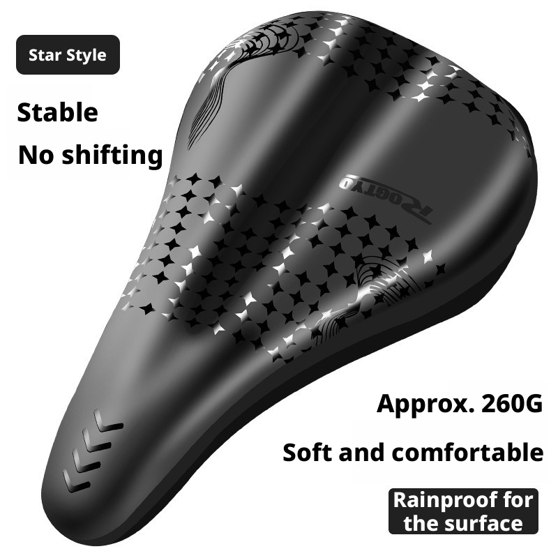 Bicycle Seat Cushion High-elastic Silicone, Breathable, Non-slip Saddle Cover, Prevents Butt Pain, Shock-absorbing_voghion.com
