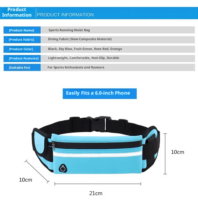 Sac banane de sport étanche pour course cyclisme et extérieur_voghion.com