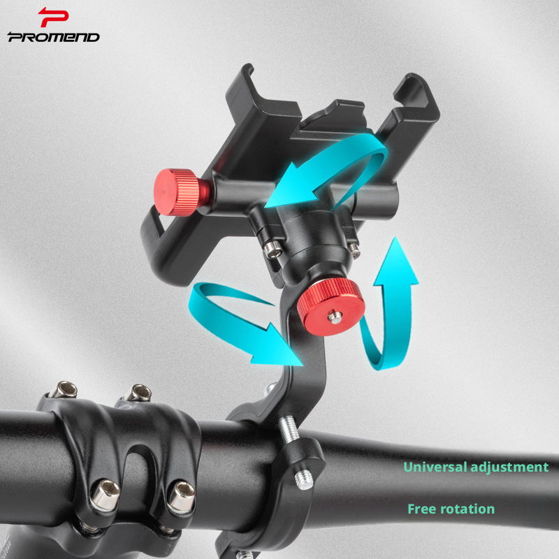 Suporte para celular de bicicleta em liga de alumínio, com fixação ajustável e anti-vibração no guidão, suporte universal para smartphone em bicicletas de estrada._voghion.com