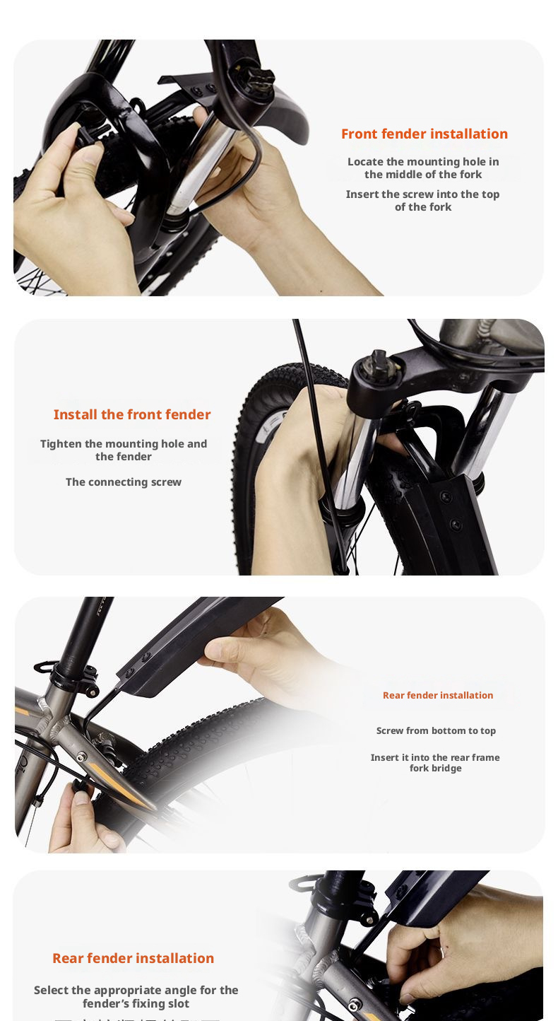 Mountainbike Schutzblech Set Universal Für Vorder- Und Hinterrad_voghion.com