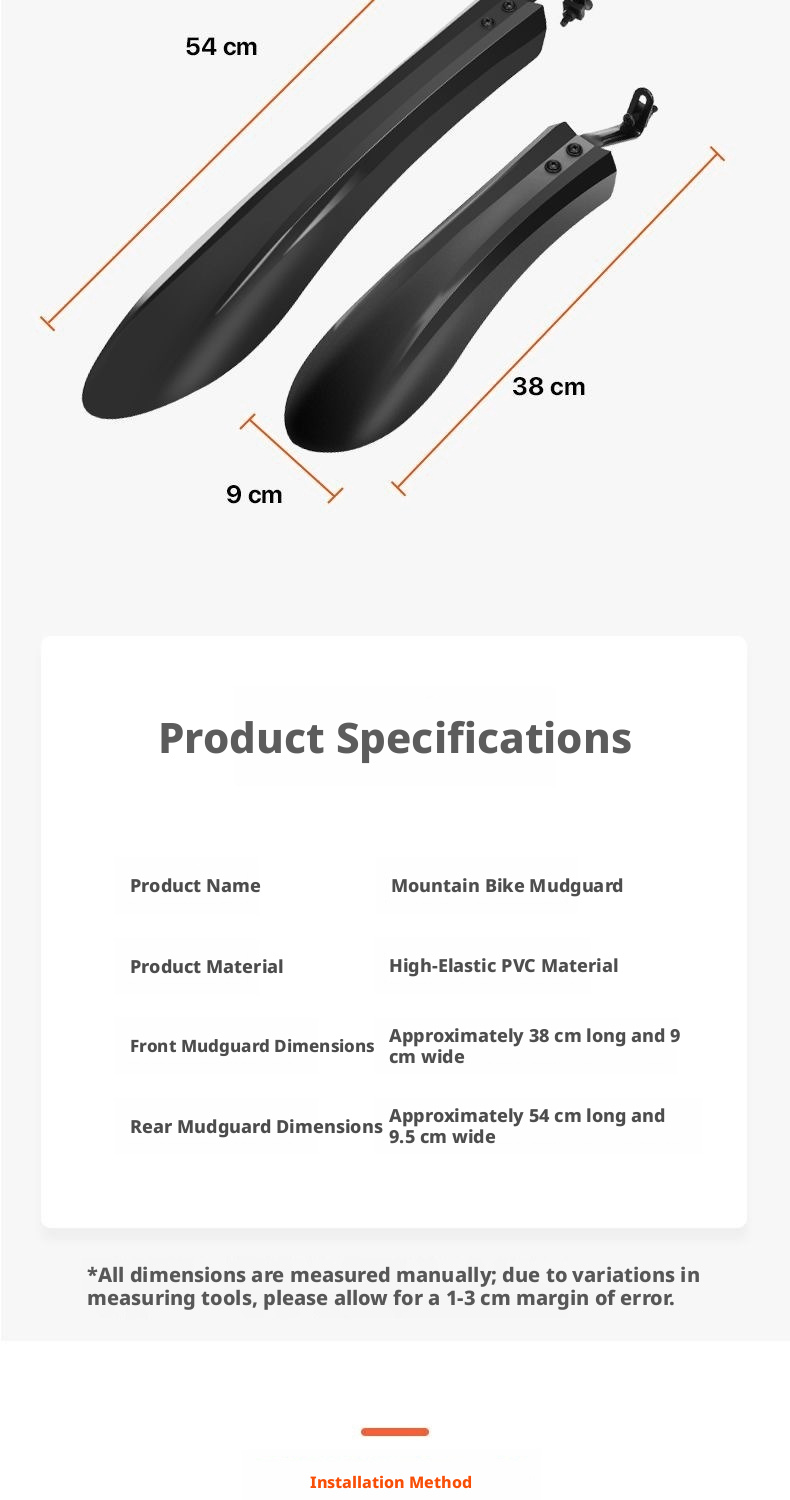 Mountainbike Schutzblech Set Universal Für Vorder- Und Hinterrad_voghion.com