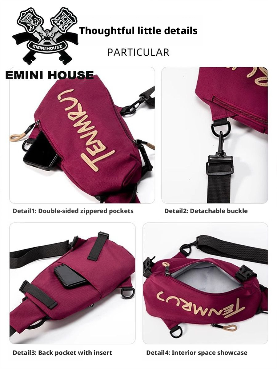Sac bandoulière imperméable avec sangle ajustable pour voyage_voghion.com