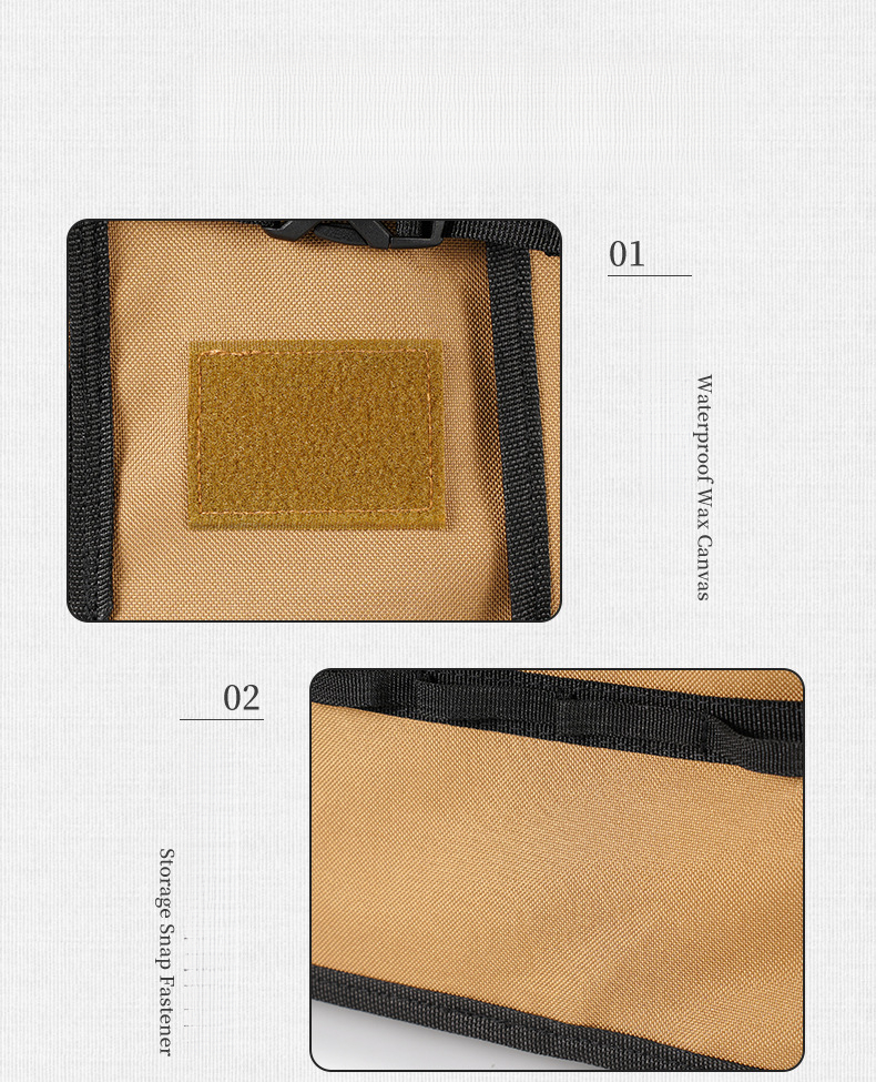 Tabouret de camping pliant avec sac de rangement et poches_voghion.com