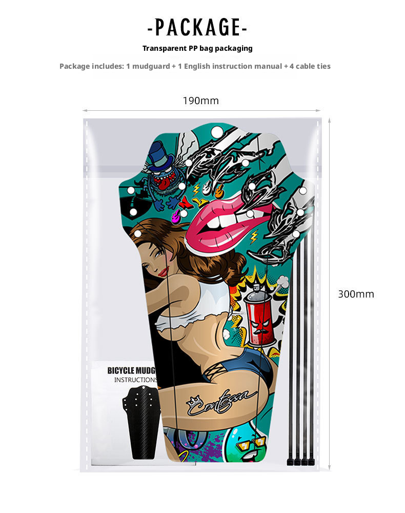 Parafango posteriore per bici con stampa graffiti mtb_voghion.com