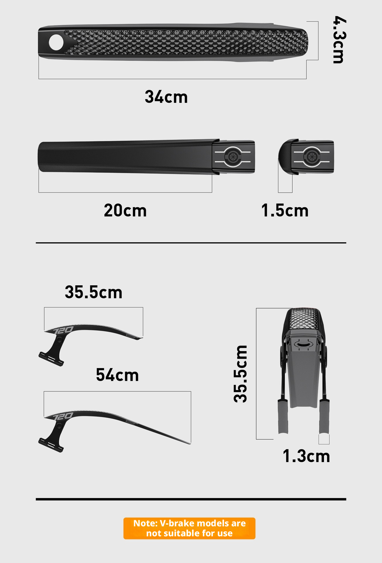 Adjustable Bicycle Mudguard Set Front And Rear Splash Guard_voghion.com