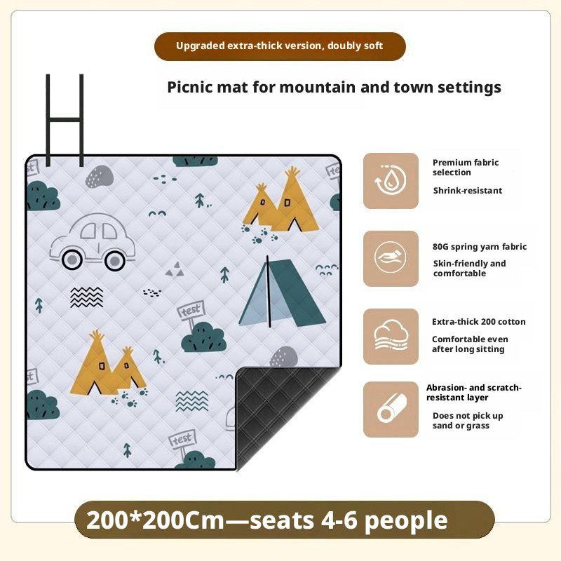 Outdoor Thickened Lawn Tent Camping Picnic Beach Portable Outing Mat Ultrasonic Waterproof And Moisture-proof_voghion.com