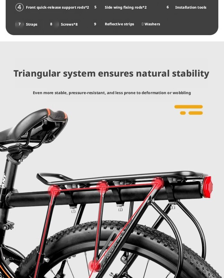 Portapacchi posteriore universale per biciclette Merida, in grado di trasportare passeggeri, adatto per mountain bike e bici da strada._voghion.com