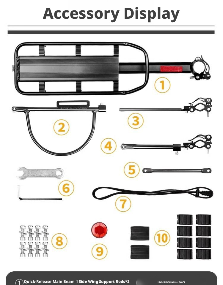 Portapacchi posteriore universale per biciclette Merida, in grado di trasportare passeggeri, adatto per mountain bike e bici da strada._voghion.com