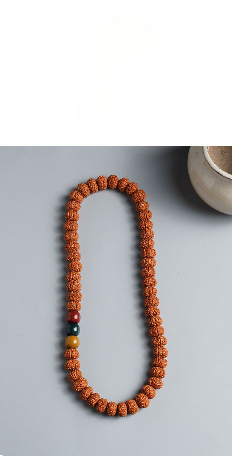 Bracciale di perle rudraksha naturali per uomo e donna_voghion.com
