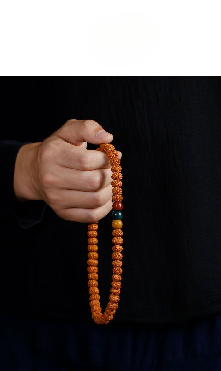 Bracciale di perle rudraksha naturali per uomo e donna_voghion.com