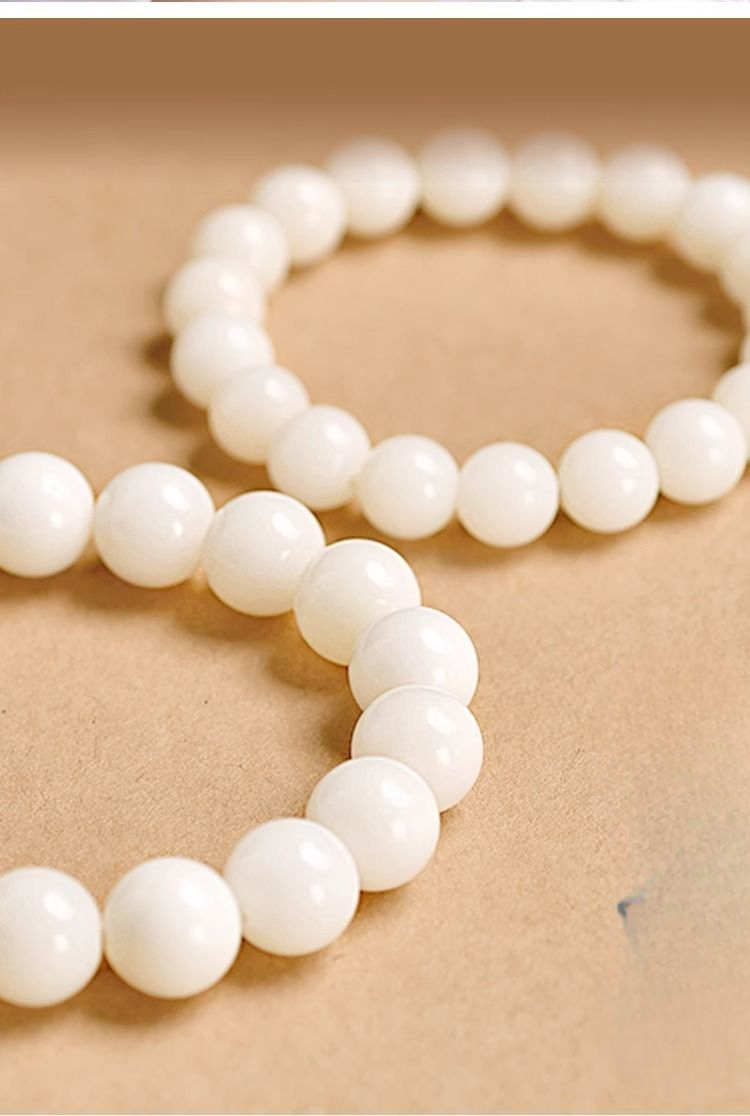 Bracciale con perle di giada bianca cristallina uomo e donna_voghion.com