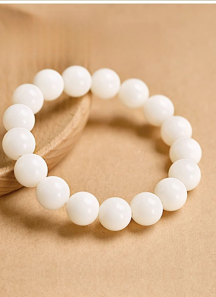Bracciale con perle di giada bianca cristallina uomo e donna_voghion.com