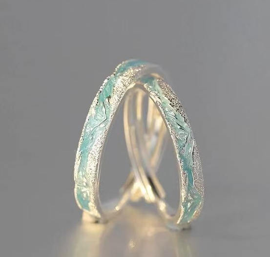 Changbai Mountain Couple's Rings, Pair Of Rings Couples, With Niche, High-end Feel, Simple And Versatile, Birthday Gift_voghion.com