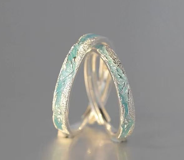 Changbai Mountain Couple's Rings, Pair Of Rings Couples, With Niche, High-end Feel, Simple And Versatile, Birthday Gift_voghion.com