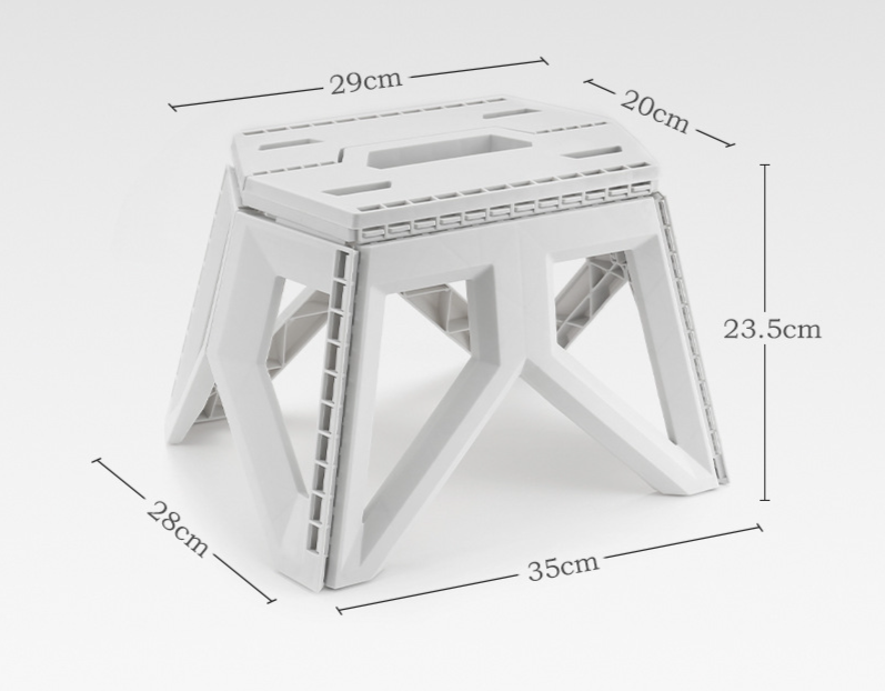 Tabouret pliant portable d'extérieur Mazar Square pour le camping, petit et bas, en plastique, pour changer les chaussures des enfants et pêcher_voghion.com
