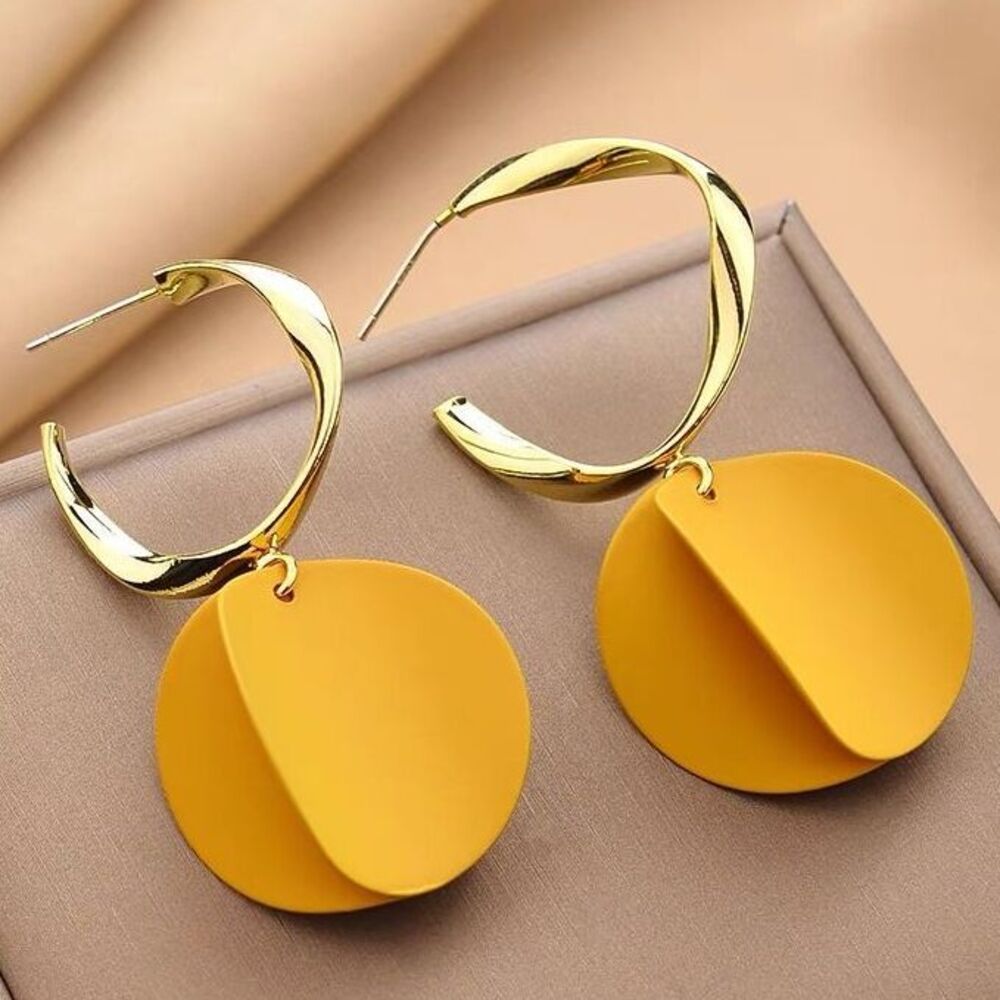Trendy Fashion With Silver Studs, Vintage Blue Earrings, 2026 New Style, Chic And Unique Drop Earrings_voghion.com