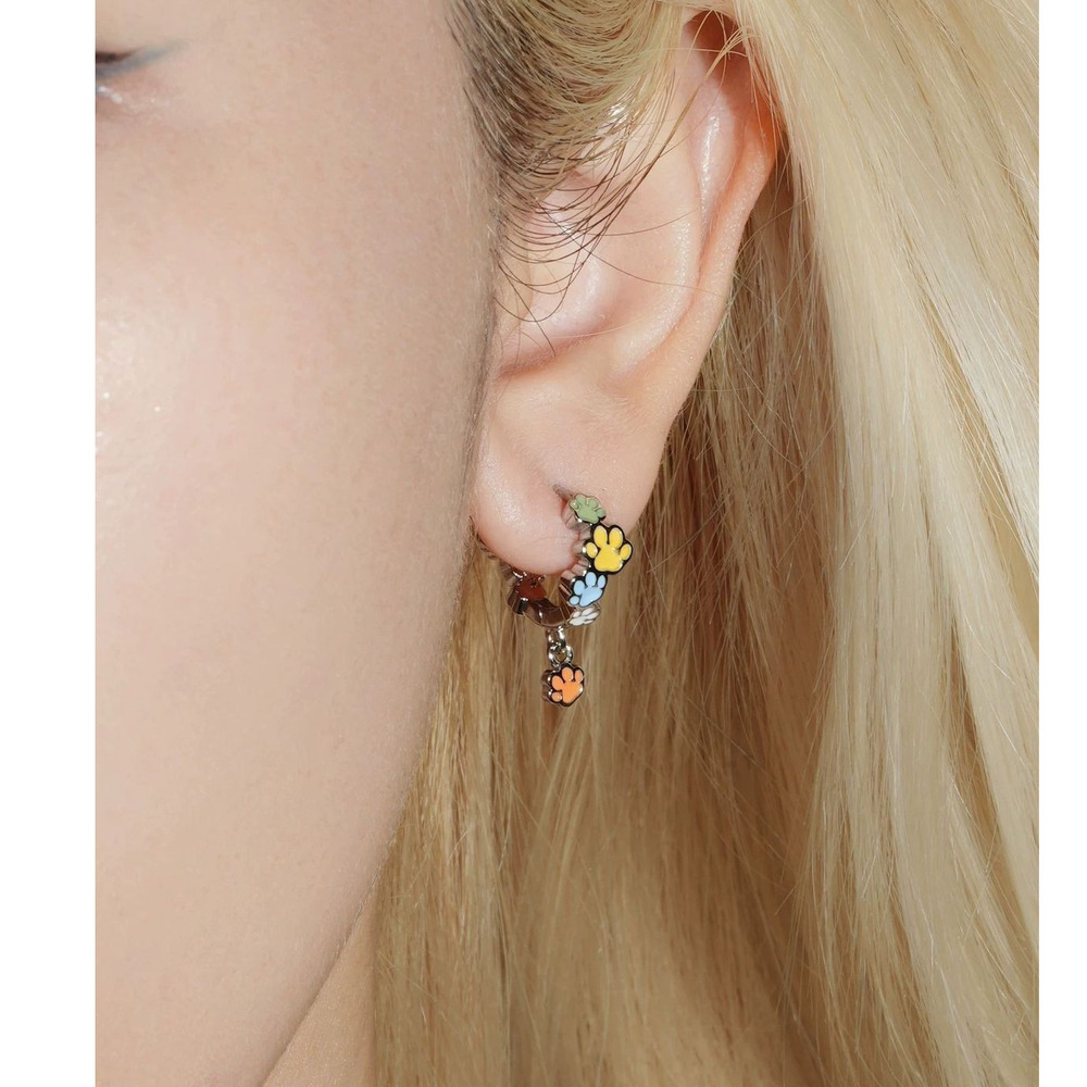 Rainbow Kitten Studs Original Niche Design High-End Earrings 2026 New Model Ear Accessories_voghion.com