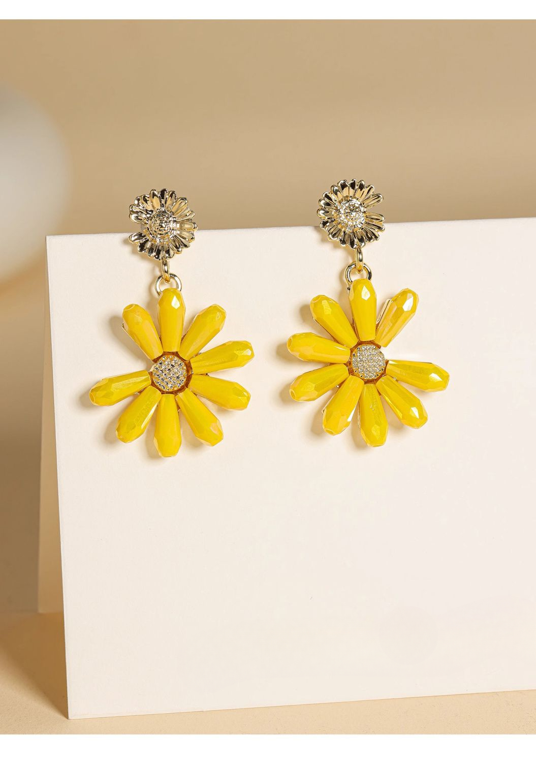 Ohrclips Mit Gänseblümchen Design Für Runde Und Eckige Gesichter_voghion.com