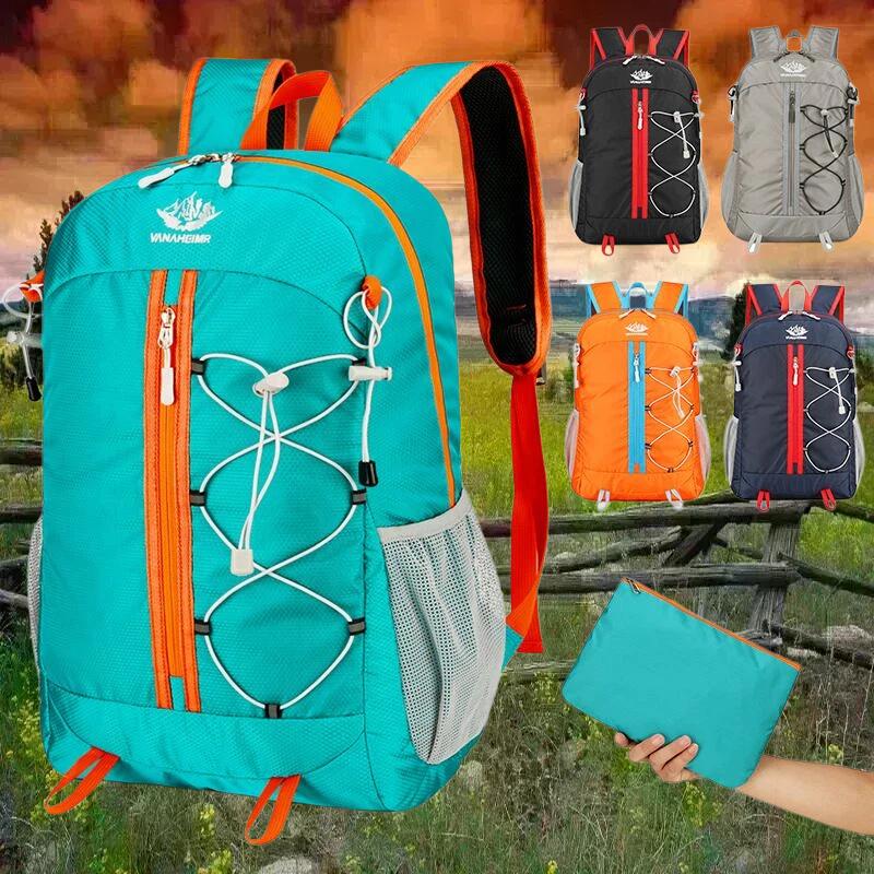 Ultra-Lightweight Foldable Oxford Backpack – Large Capacity Multifunctional Bag For Hiking, Cycling & Casual Travel_voghion.com