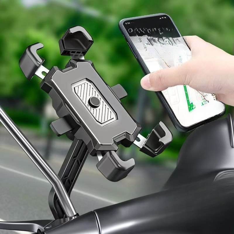 Suporte anti-vibração para celular no espelho retrovisor de bicicletas e motocicletas, compatível com GPS para bicicletas elétricas._voghion.com