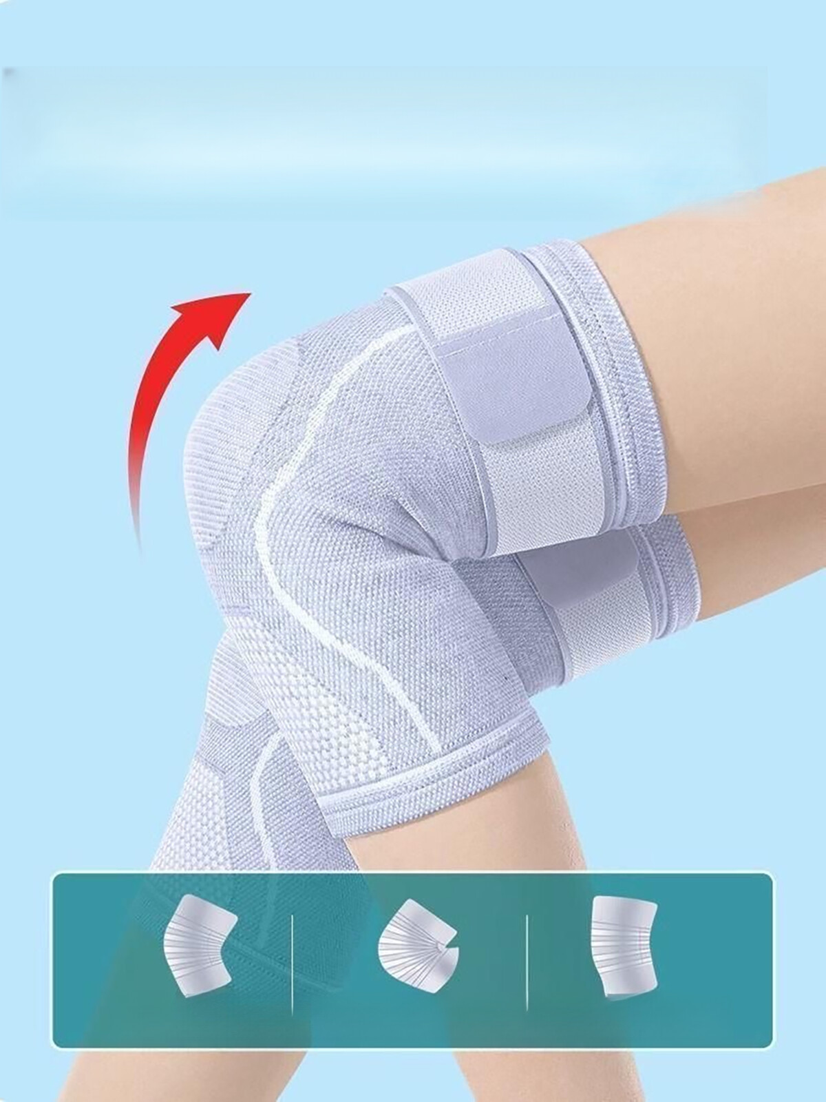 Strap-On Anti-Slip Brace For Warmth And Protection Of The Knee Joint, Meniscus Injury, Old Cold Legs, Joint Protection,_voghion.com