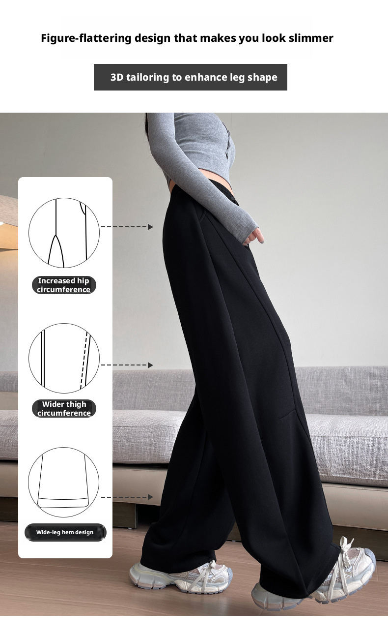 Damen Jogger Hose Im American Style, Weite Lässige Freizeithose_voghion.com