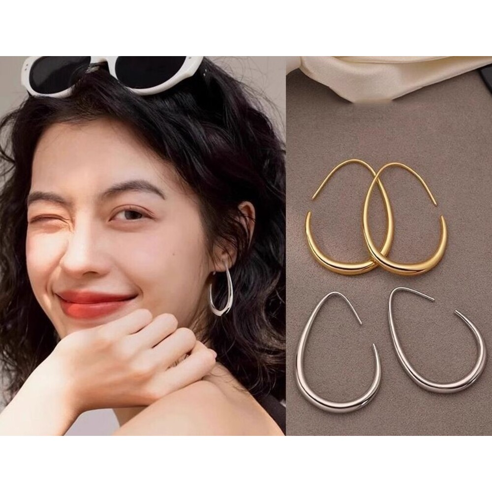 European American Style Unique Water Drop Earrings, New Minimalist Geometric Fashion For Women, Versatile And Exquisite_voghion.com