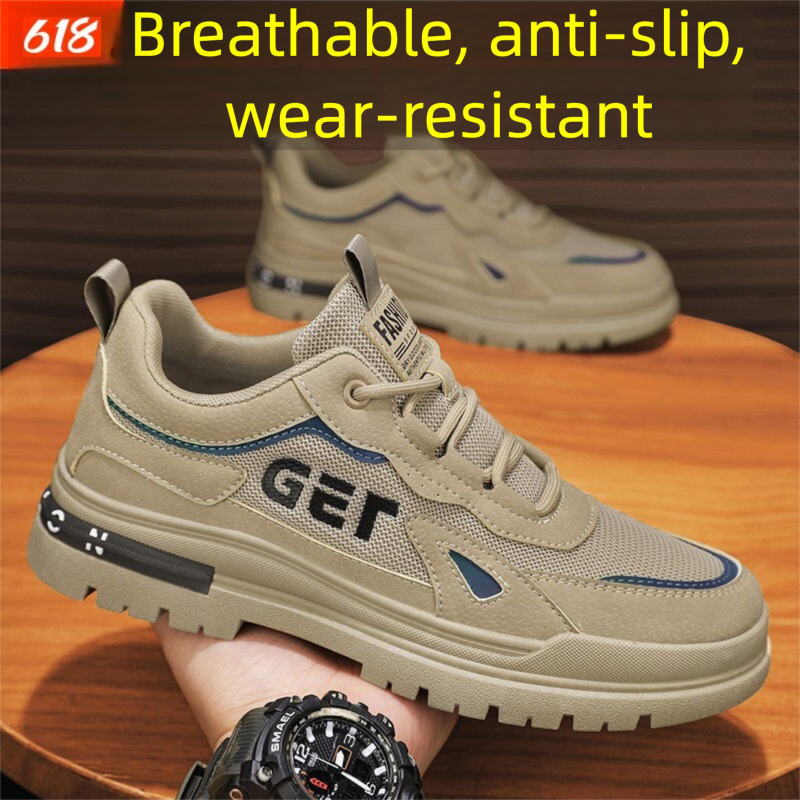 Autumn Safety For Men 2025 New Casual Workwear Sports Construction Site Mesh Breathable Men's Non-Slip Work Shoes_voghion.com