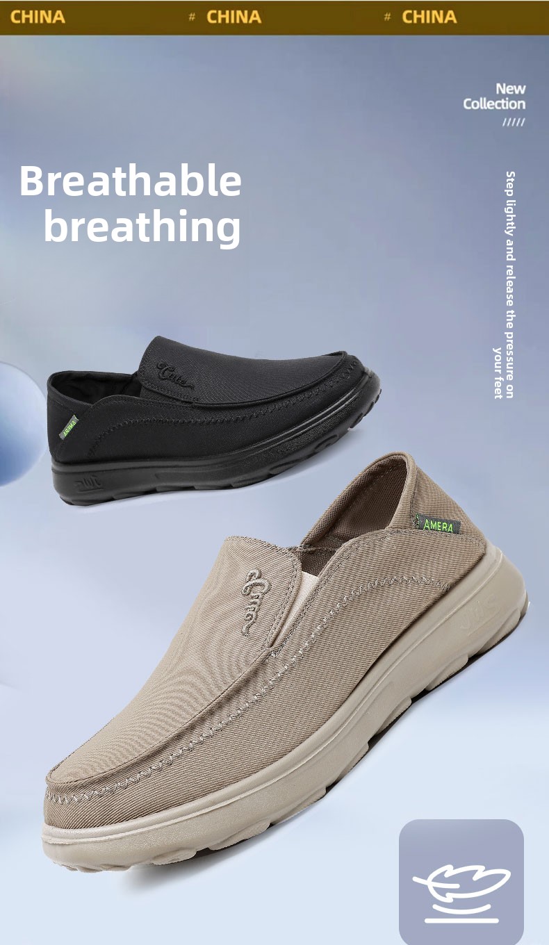 Herren Atmungsaktive Freizeitschuhe Aus Leinen, Bequeme Slipper_voghion.com
