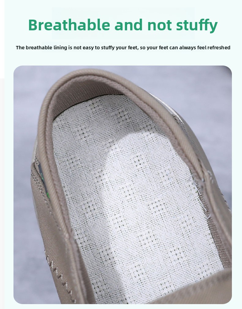 Herren Atmungsaktive Freizeitschuhe Aus Leinen, Bequeme Slipper_voghion.com