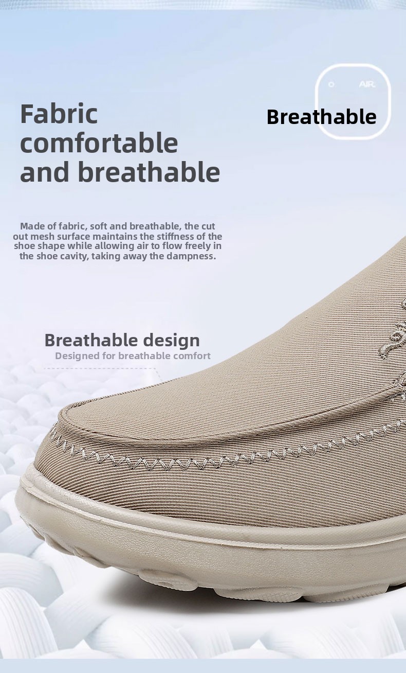 Herren Atmungsaktive Freizeitschuhe Aus Leinen, Bequeme Slipper_voghion.com