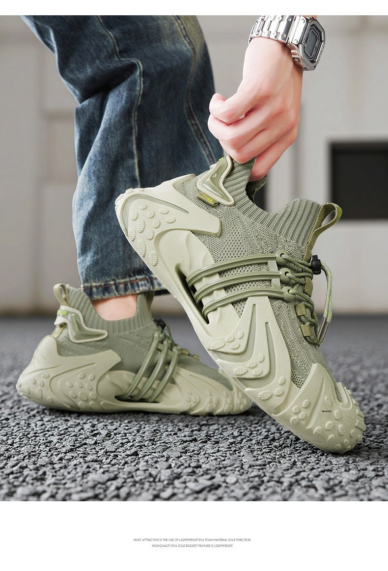 Men's Breathable Mesh Dad Sneakers Height Increasing Running Shoes_voghion.com